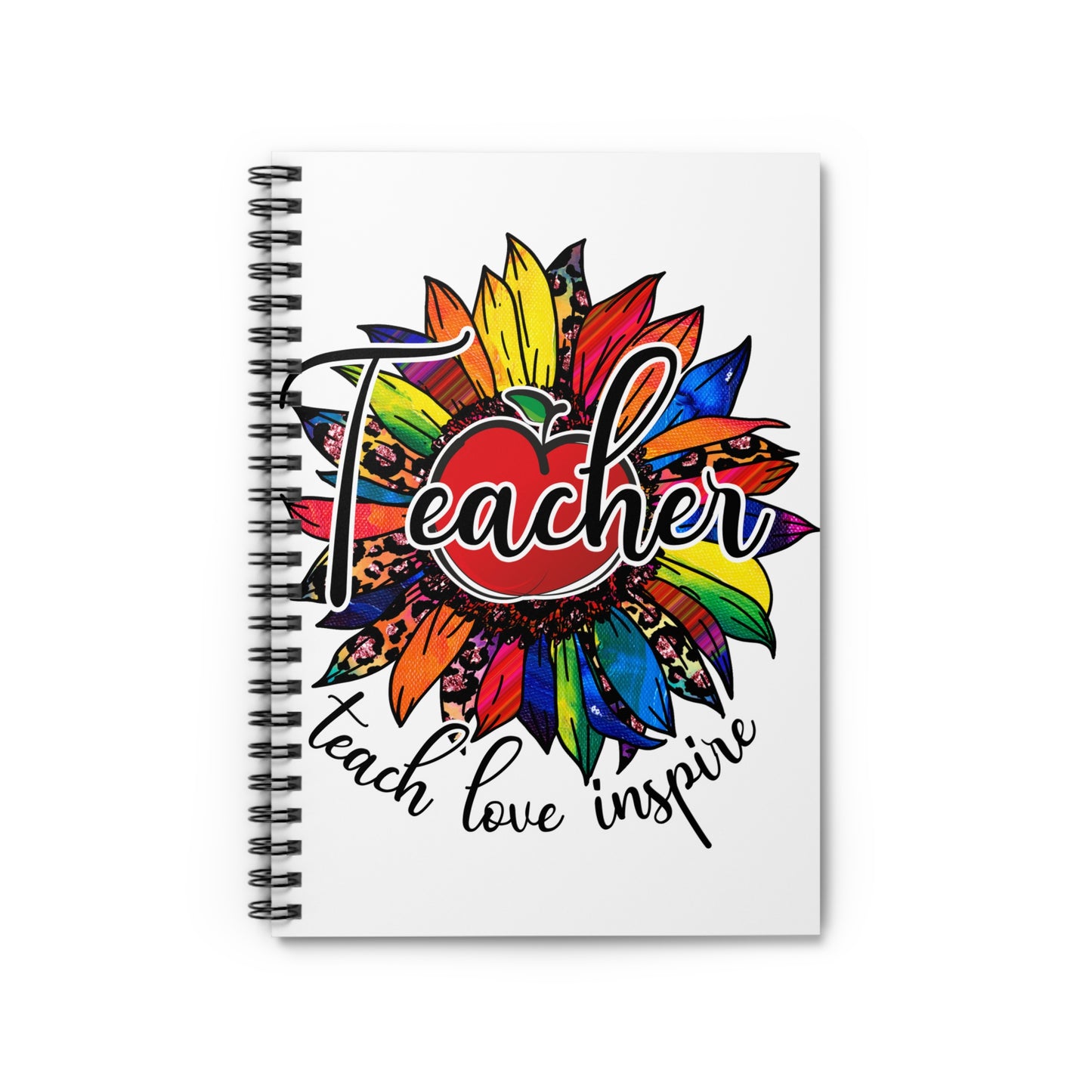 Teach Love Inspire Spiral Journal Notebook - Ruled Line Teacher Notebook Teacher Appreciation Back to School