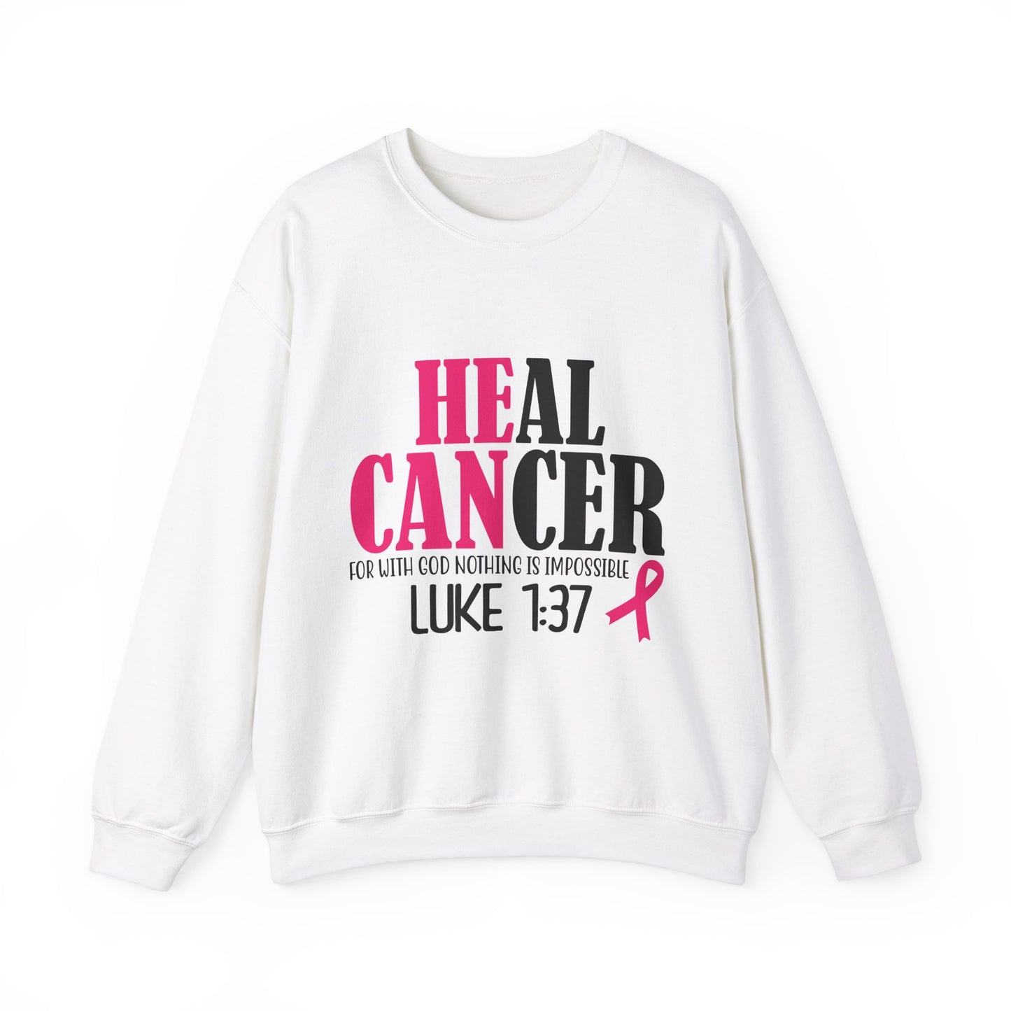 Heal Cancer Unisex Heavy Blend™ Crewneck Sweatshirt Breast cancer awareness