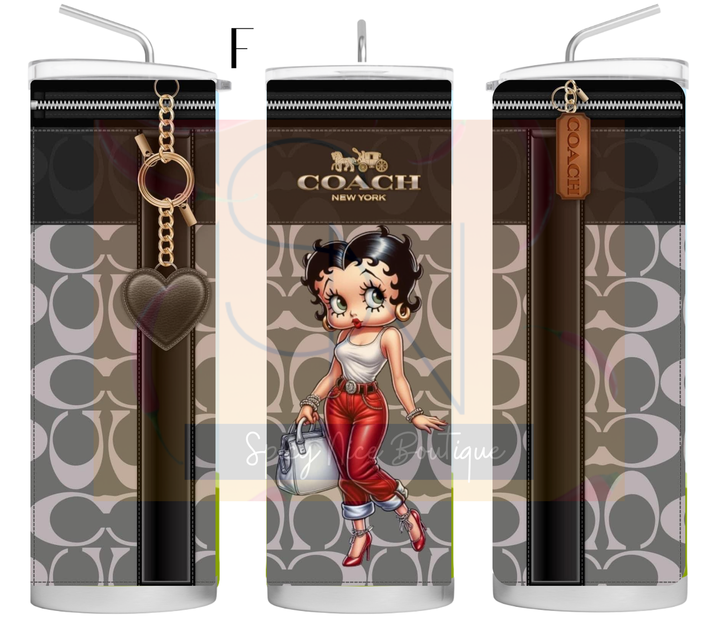 Designer -Inspired Coach Themed Tumblers