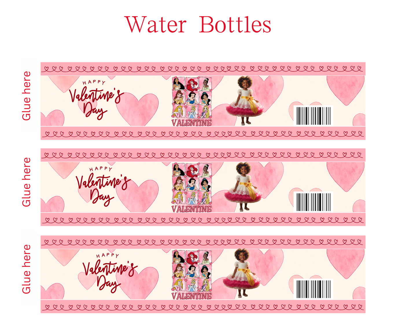 Disney-Themed Valentine’s Day Party Favor Template – Editable Printable