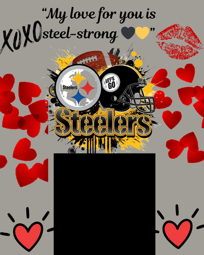 NFL Themed Jumbo Valentine's Day Cards - Editable Canva Templates