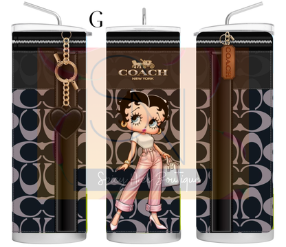 Designer -Inspired Coach Themed Tumblers