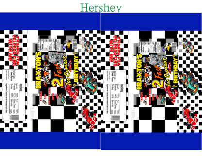 2 Fast Too Curious Birthday Party Favor Editable Templates