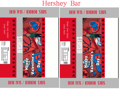 Spider Man Valentine Party Favor Templates | Editable Printable Treat Wrappers, Favor Box & Bag Bundle