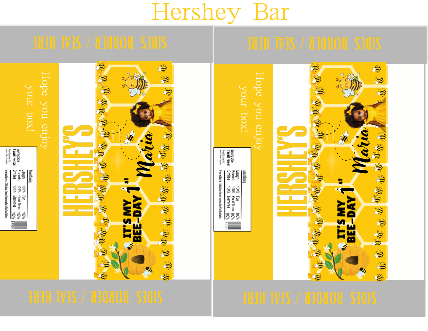 It’s My 1st Bee-Day Editable Party Favor Set | Birthday Canva Template | Honey Bee Theme