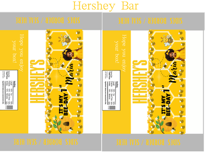 It’s My 1st Bee-Day Editable Party Favor Set | Birthday Canva Template | Honey Bee Theme