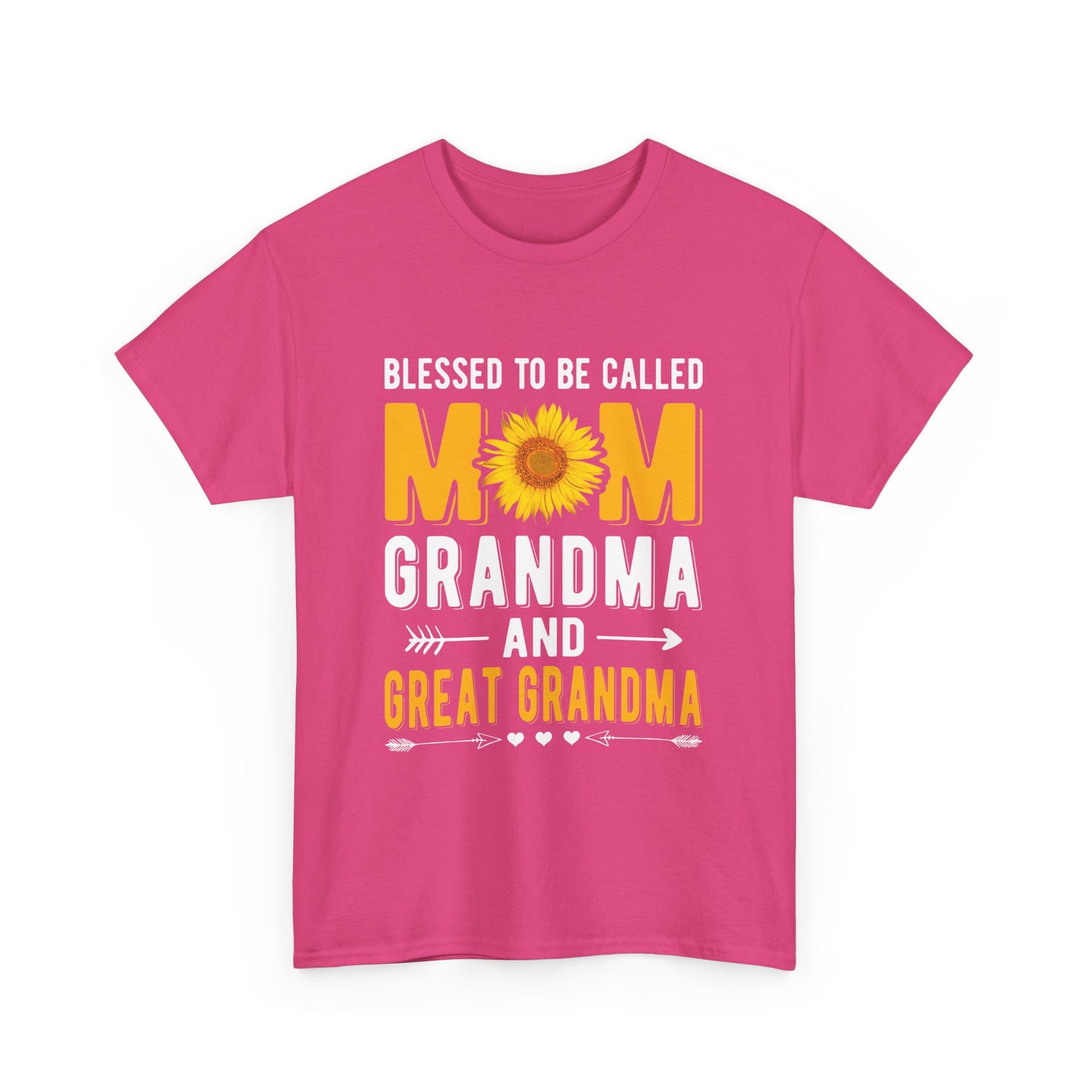 Blessed to Be Called Mom Grandma and Great Grandma Unisex Heavy Cotton Tee