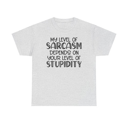 My Level of Sarcasm Unisex Heavy Cotton Tee