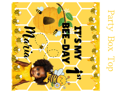 It’s My 1st Bee-Day Editable Party Favor Set | Birthday Canva Template | Honey Bee Theme