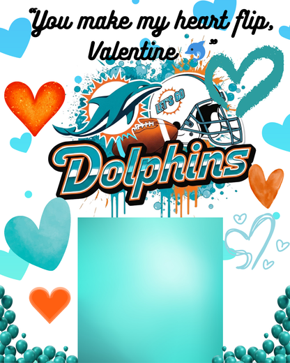NFL Themed Jumbo Valentine's Day Cards - Editable Canva Templates