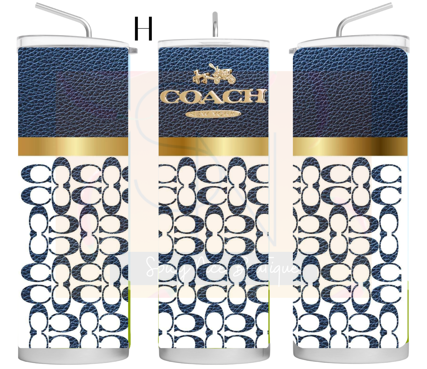 Designer -Inspired Coach Themed Tumblers