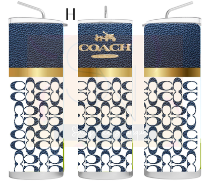 Designer -Inspired Coach Themed Tumblers
