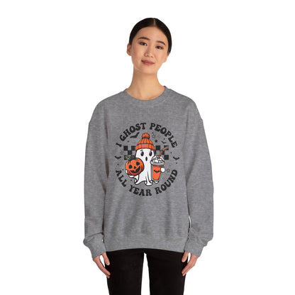 I Ghost People All Year Round Halloweenn Shirt Unisex Heavy Blend™ Crewneck Sweatshirt