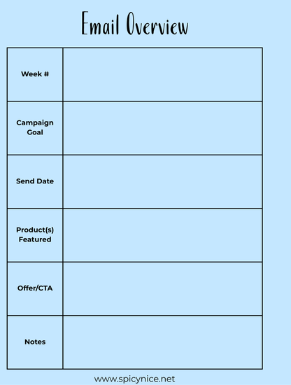 Black Friday Email Campaign Planner | Canva Template + 10 Ready-Made Emails for Small Business Owners