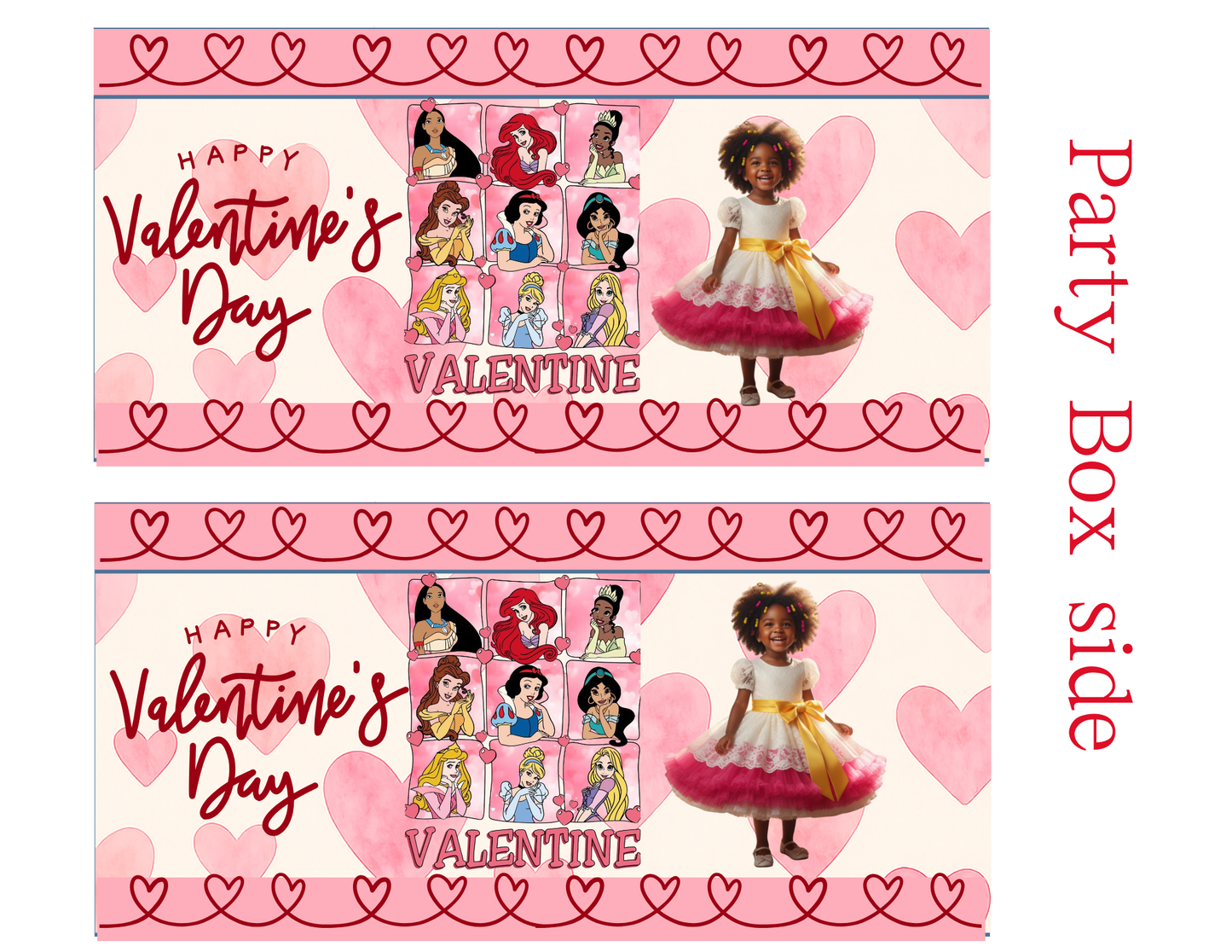 Disney-Themed Valentine’s Day Party Favor Template – Editable Printable
