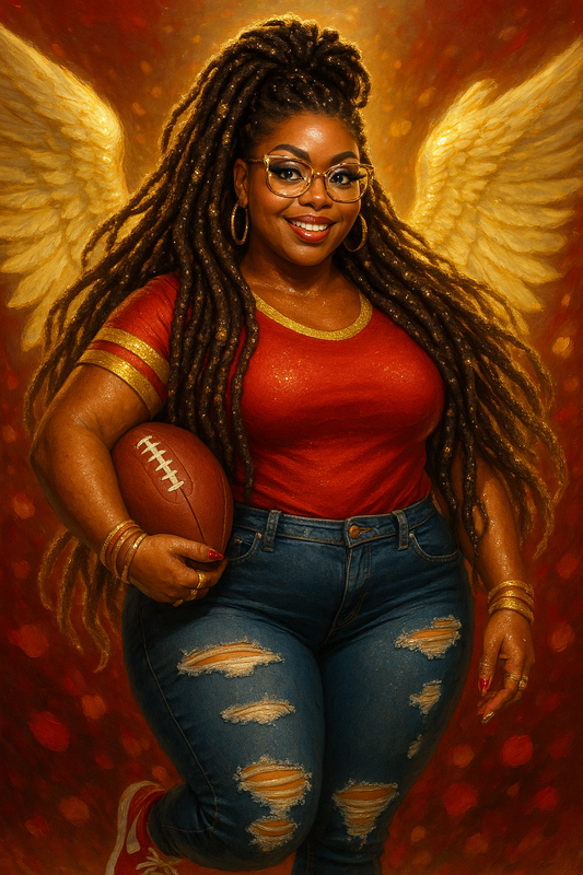 "NFL-Inspired Glam Queen Series – 32-Team Digital Illustration Pack"