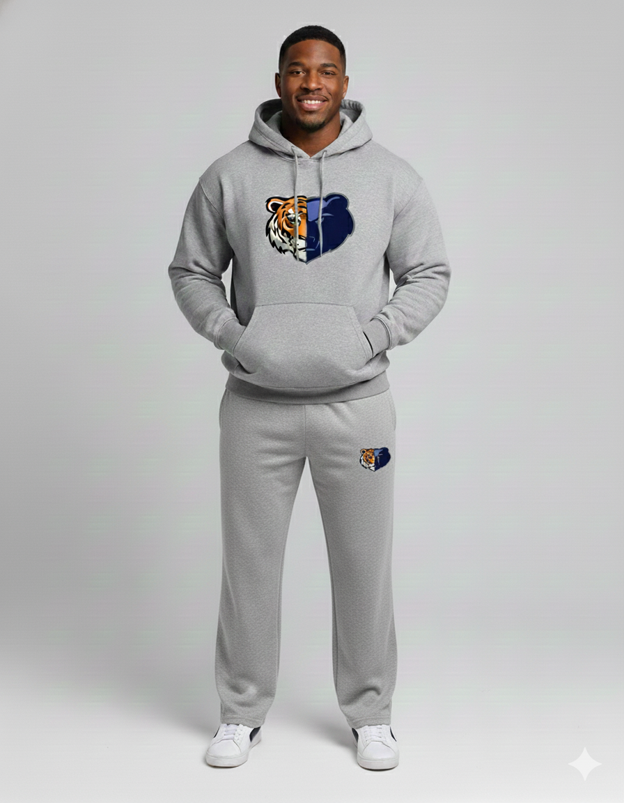 Memphis Tigers Grizzlies Sweatsuit with Open Bottom Pants