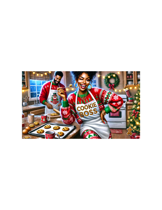 Cozy Christmas Cookie Couples – Digital Download Image Set (3 PNGs)