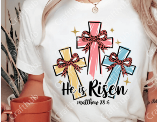 He is Risen Cross Tee