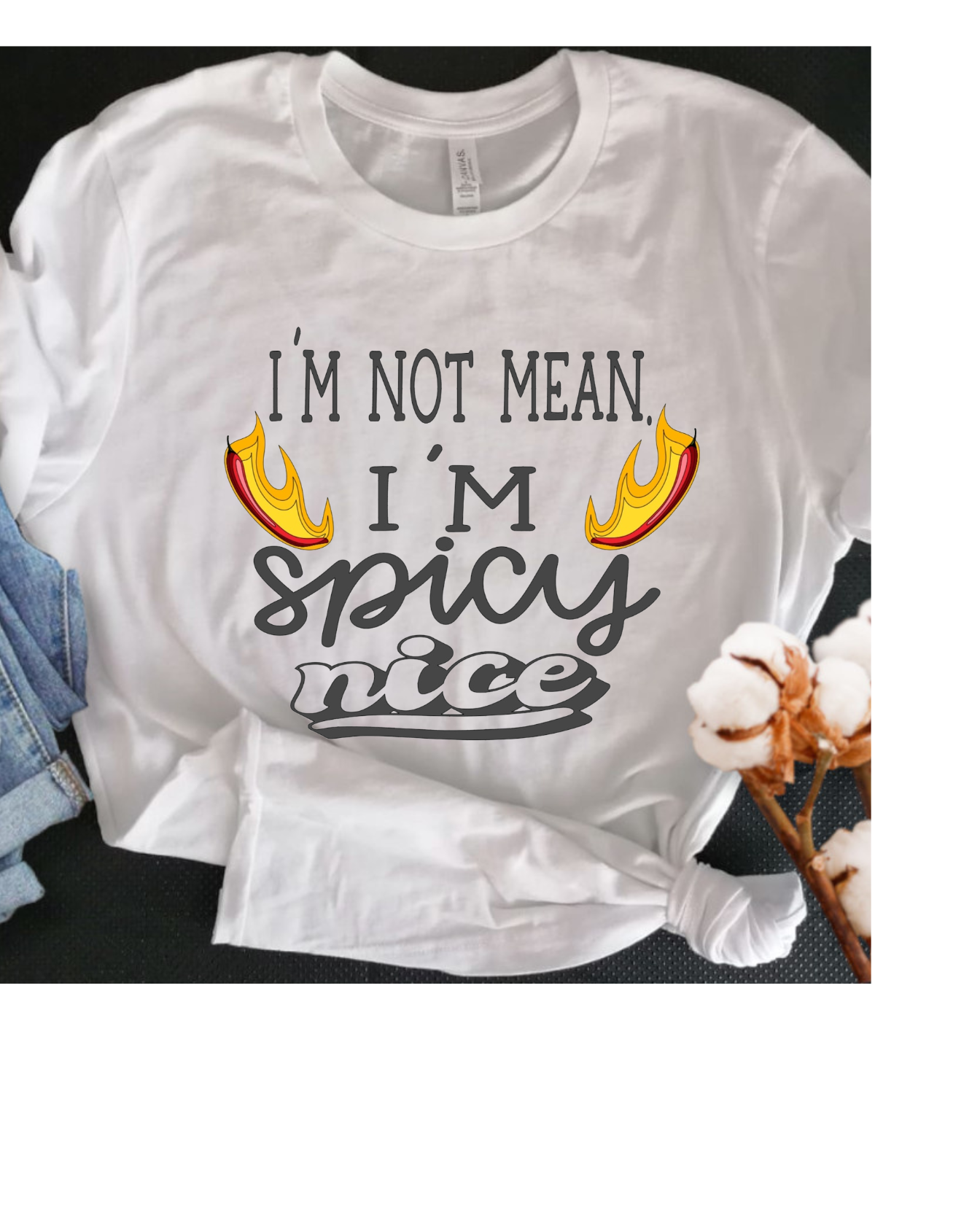 I’m Not Mean, I’m Spicy Nice DTF Transfer | Confident Black Woman Design | Ready to Press Iron On for Shirts, Hoodies & App