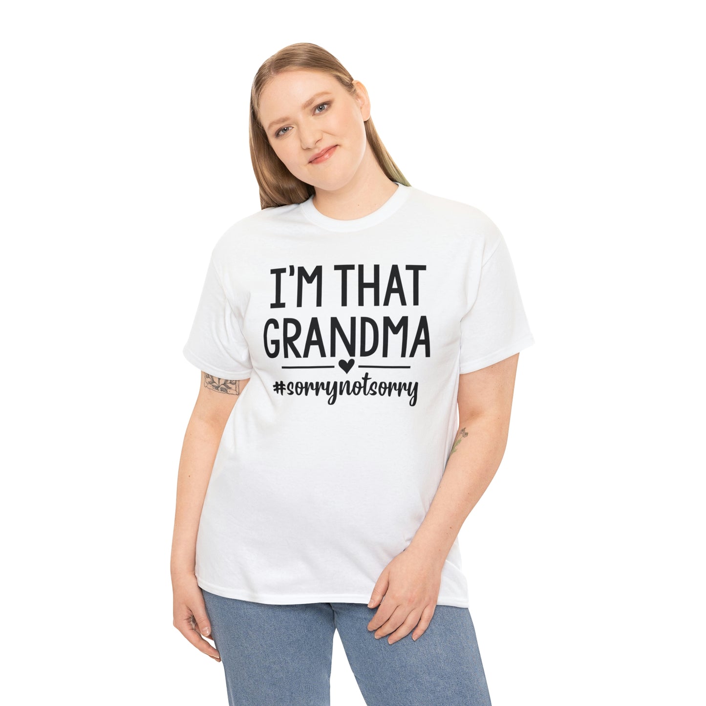 I'm That Grandma sorry Not Sorry Unisex Heavy Cotton Tee