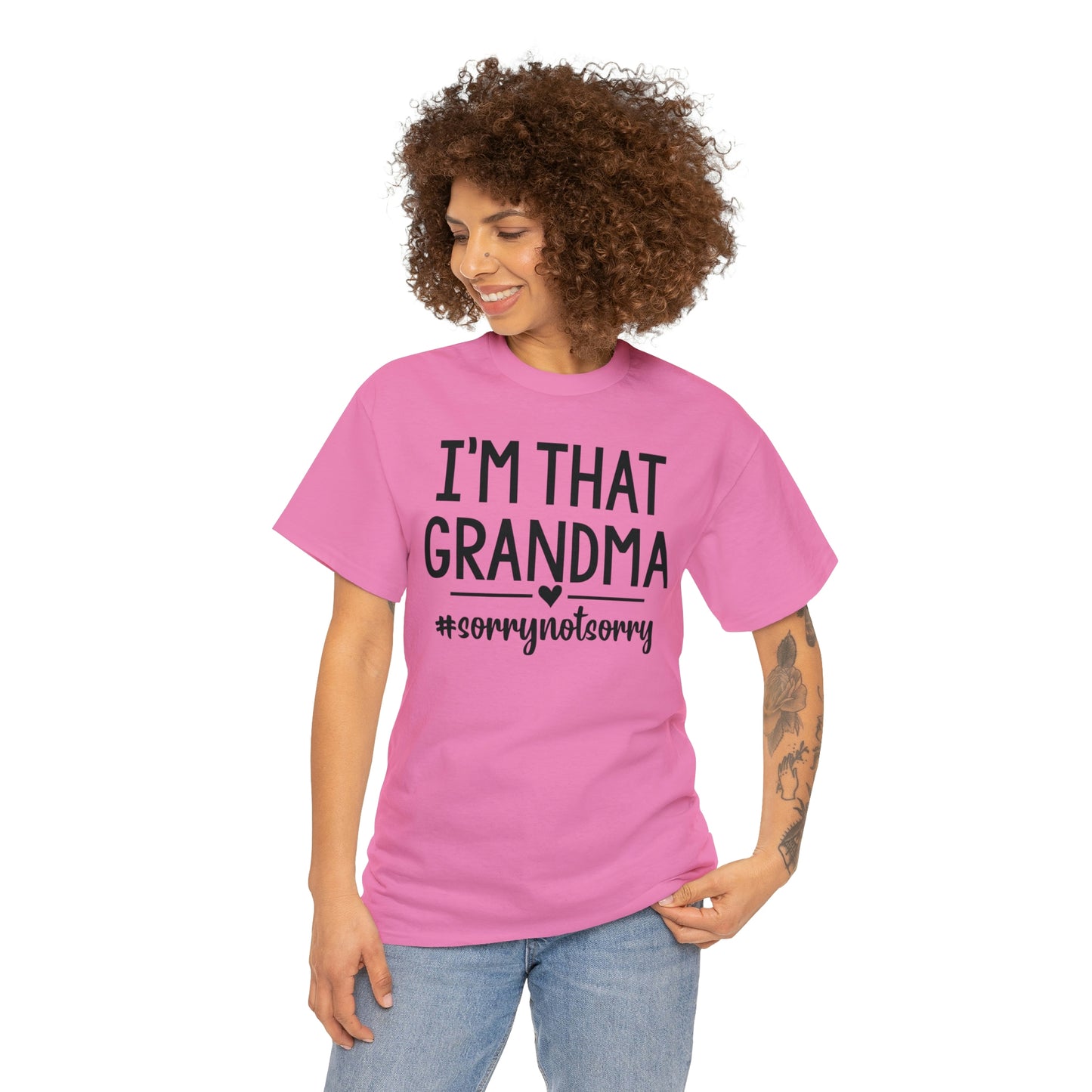 I'm That Grandma sorry Not Sorry Unisex Heavy Cotton Tee