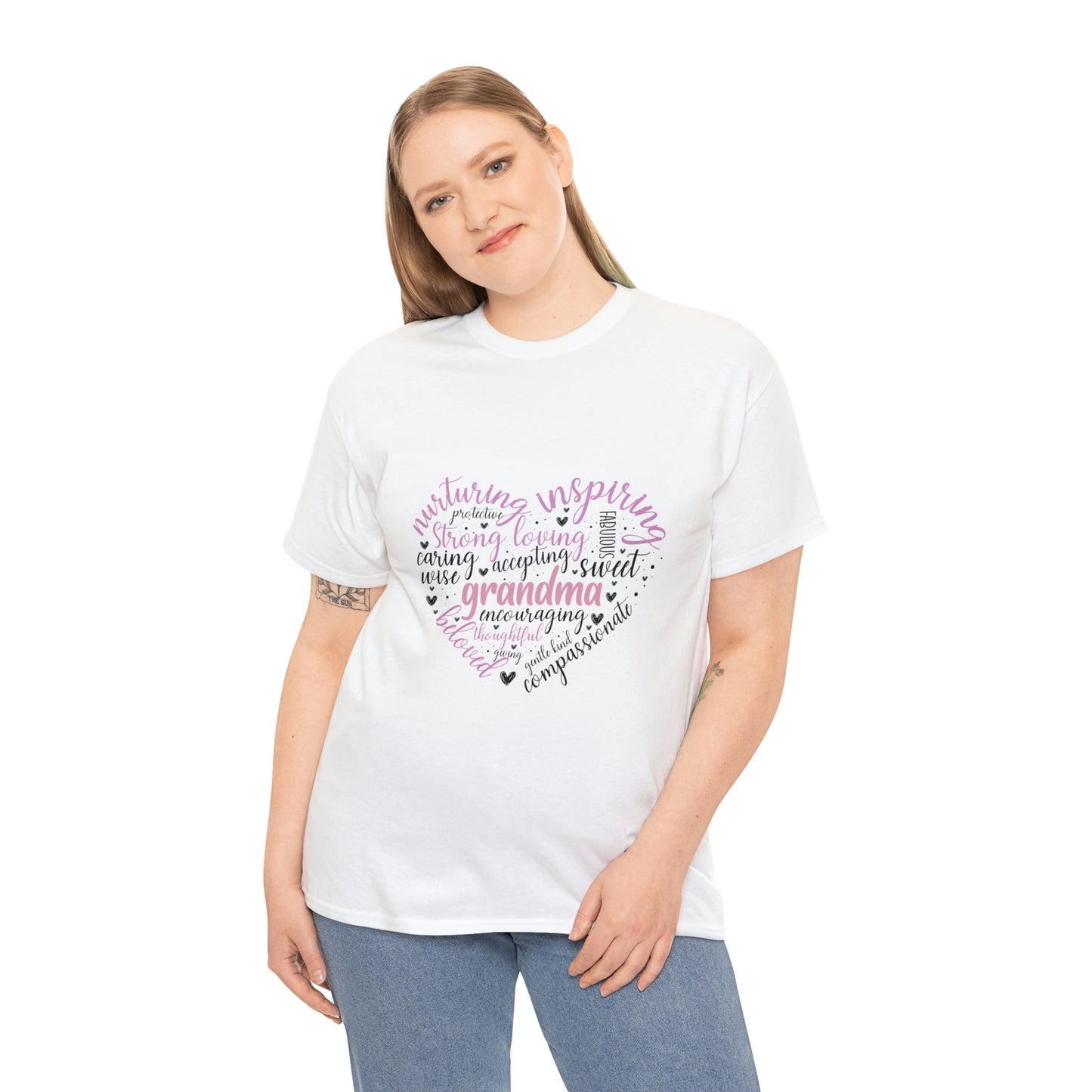 Grandma Heart  Unisex Heavy Cotton Tee